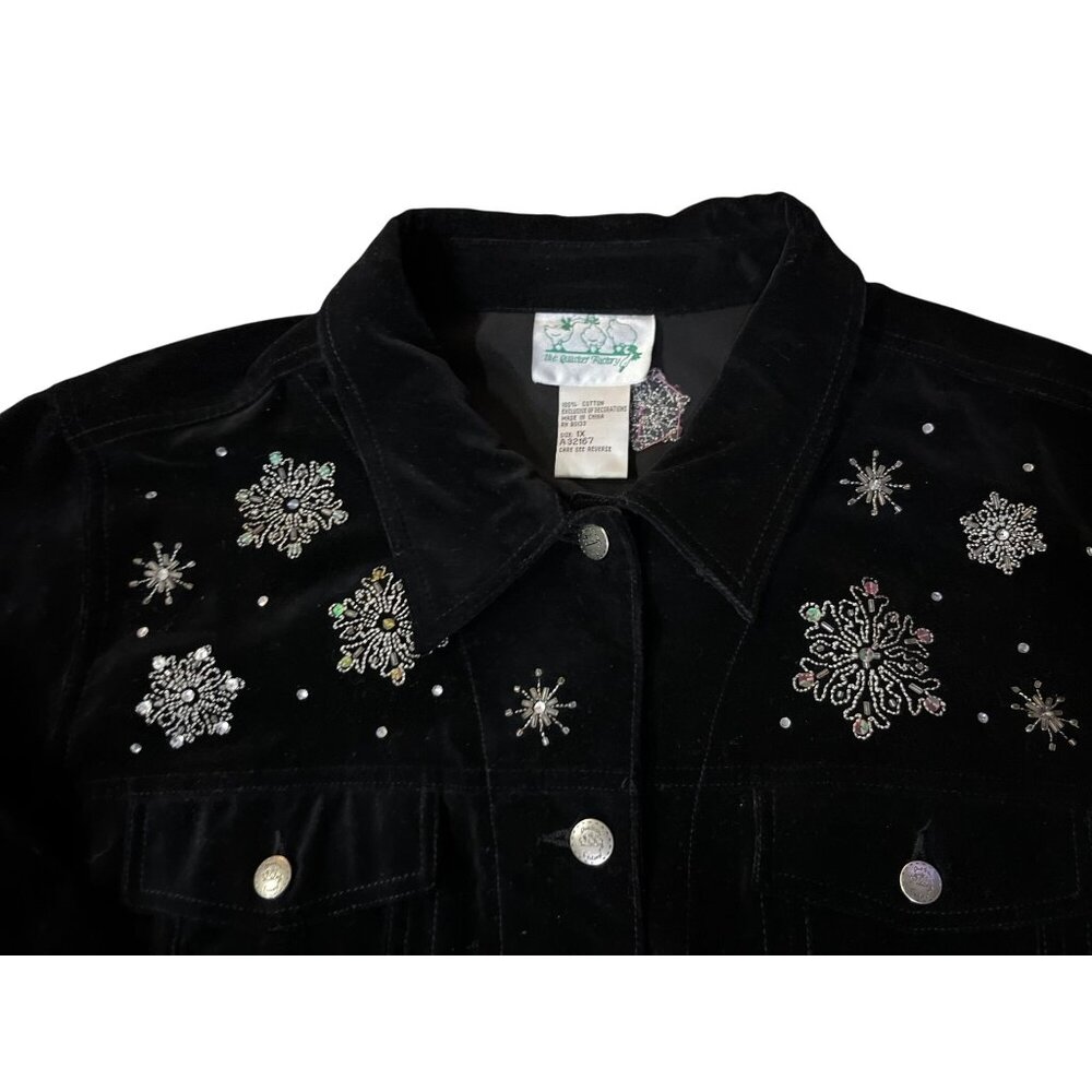 The Quacker Factory Christmas Jacket Womens 1X Used Snowman Capture the Magic - Picture 14 of 14